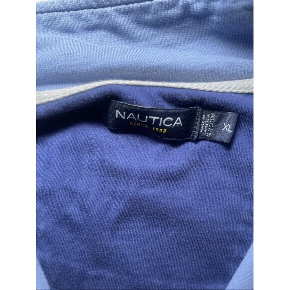 Nautica 1/4 Zip Light Blue Pullover Men's Sz XL - Picture 6 of 10